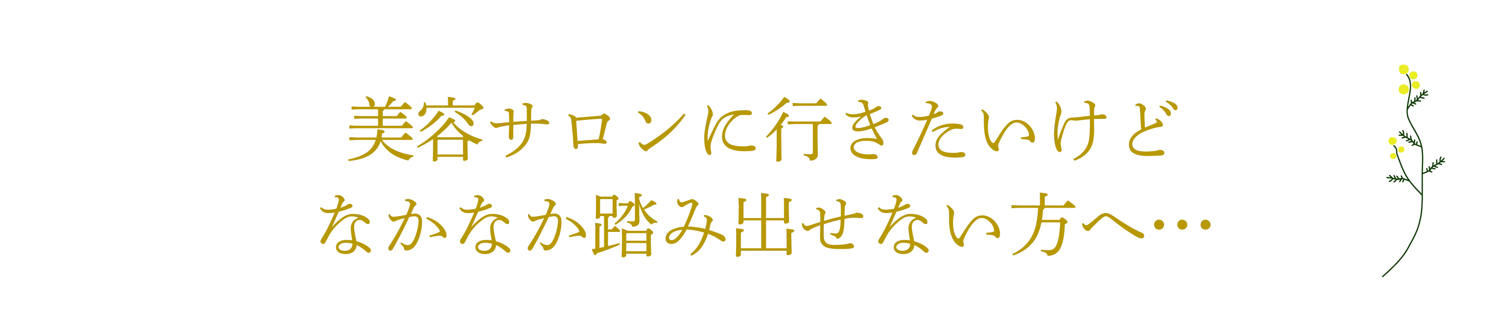 美容サロンに行きたいけどなかなか踏み出せない方へ…